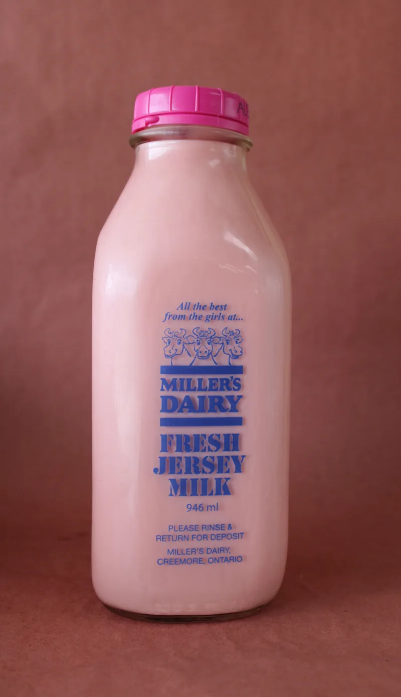 Miller's Dairy Strawberry Milk